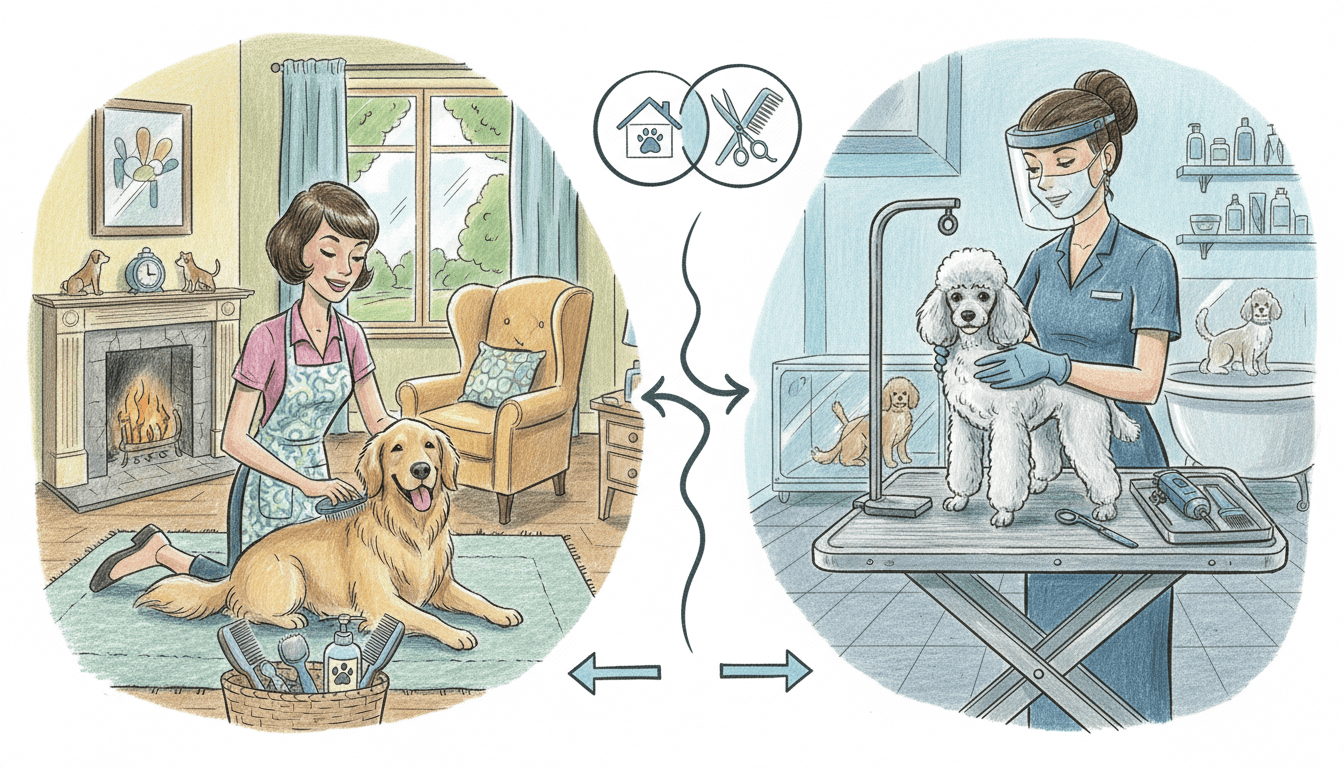 Professional vs. Home Grooming Considerations: Making the Right Choice for Your Dog cover